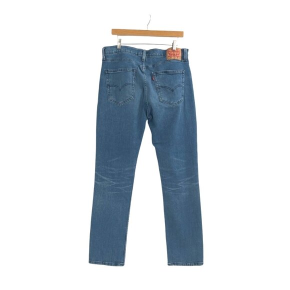 Levi's 514 Mens 36x32 Stretch Denim Straight Jeans Blue Everyday Normcore Casual - Picture 2 of 9